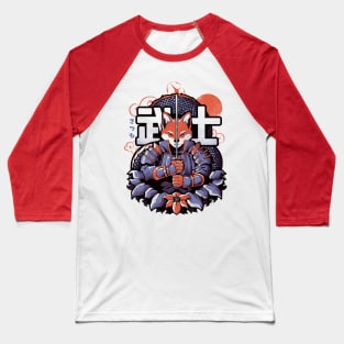 Samurai Fox - Cute Animal Warrior Gift Baseball T-Shirt